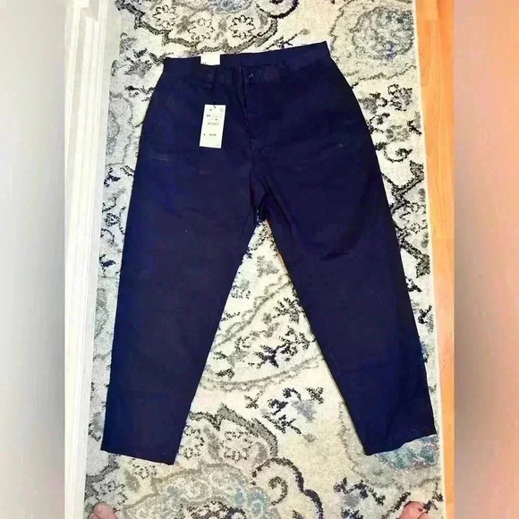 Zara Other - NEW ZARA Mens Blue Carrot Fit Tapered Leg Flat Front NWT US Size 34